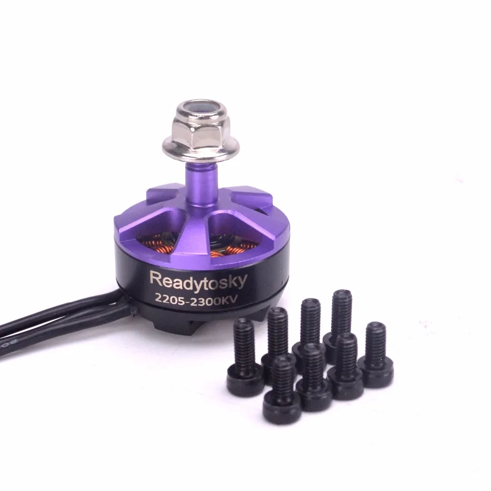 Бесщеточный мотор Readytosky 2205 2300KV 3 4S CW CCW бесщеточный фиолетового цвета для