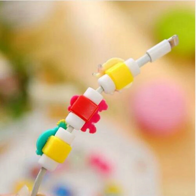 10 шт./лот Милая Ститч Дональд Дак мультяшная намотка для кабеля наушников провод