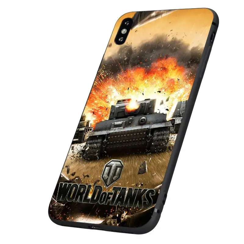 Черный ТПУ чехол для iphone 5 5s se 6 6s 7 8 plus x 10 силиконовый XR XS 11 pro MAX world of tanks | Мобильные