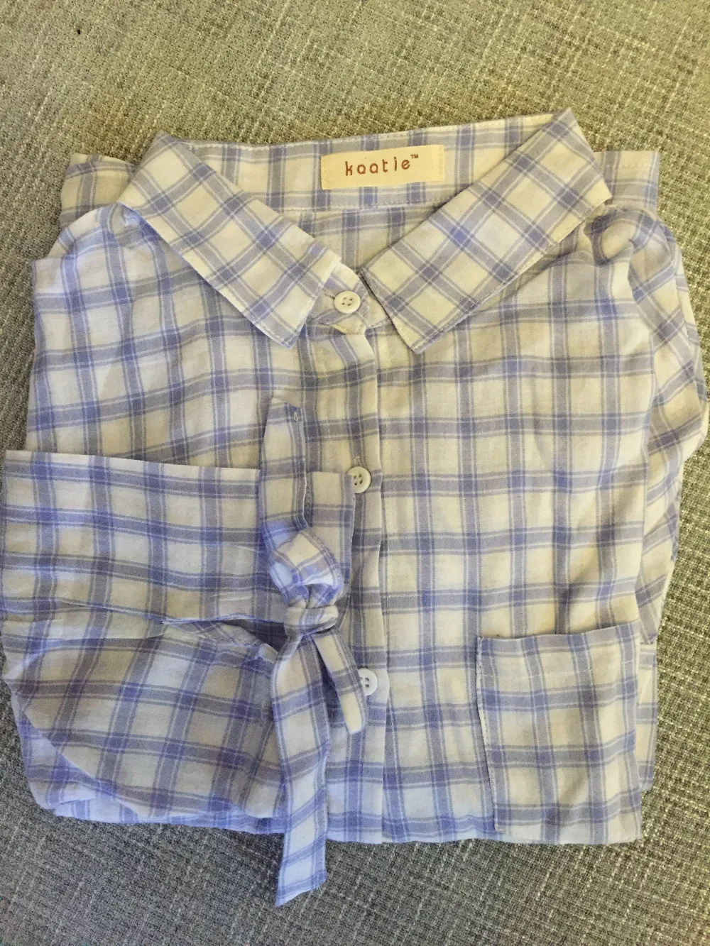 Рубашка с коротким рукавом клетчатые манжеты бантиками блузка mori girl лето 2017 |