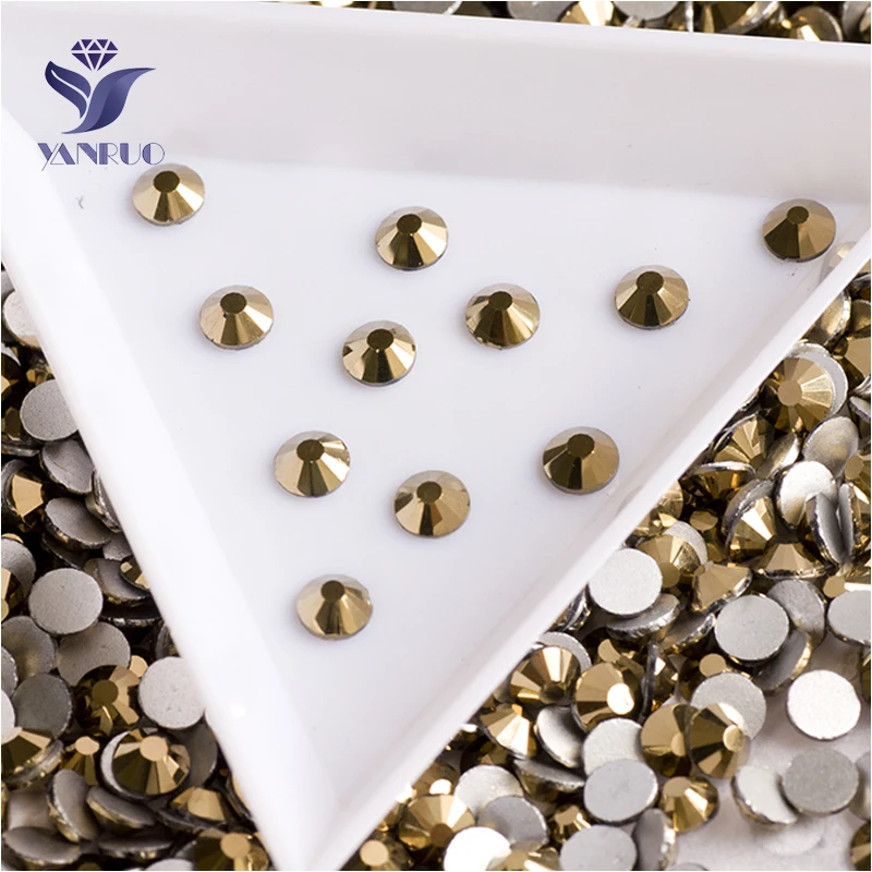 YANRUO 2028NoHF все размеры Aurum стеклянные камни Кристалл Стразы без горячей фиксации