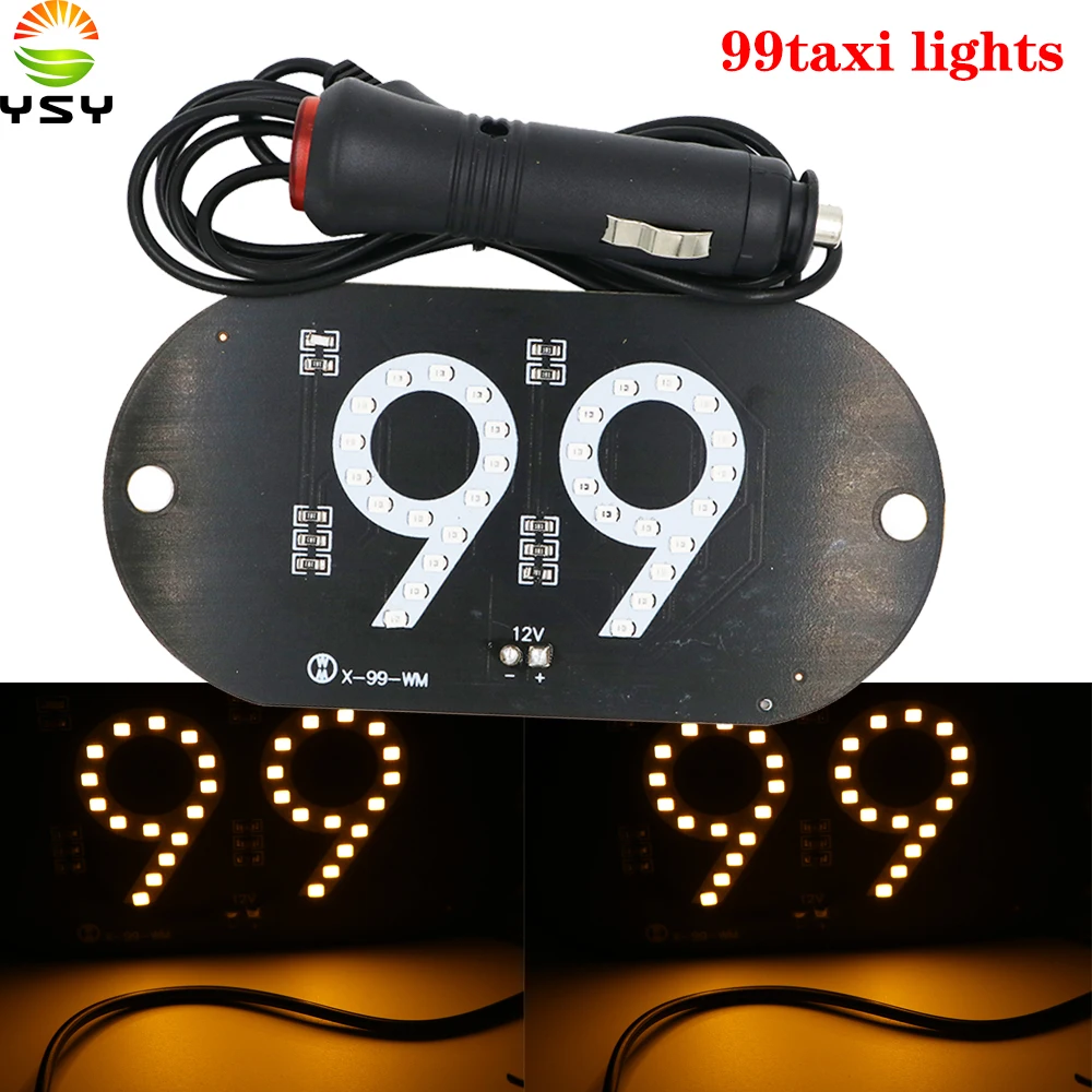 

YSY 10X NEW 99pop Taxi Led Car Windscreen Cab indicator Lamp Sign Yellow LED Windshield Taxi Light Lamp Yellow Blue white 12V