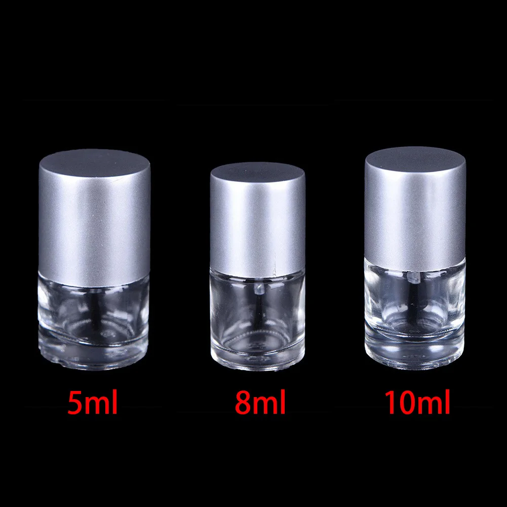 5/8/10ml Clear Glass Empty Nail Polish Bottle Container With A Lid Brush For DIY Nails | Красота и здоровье