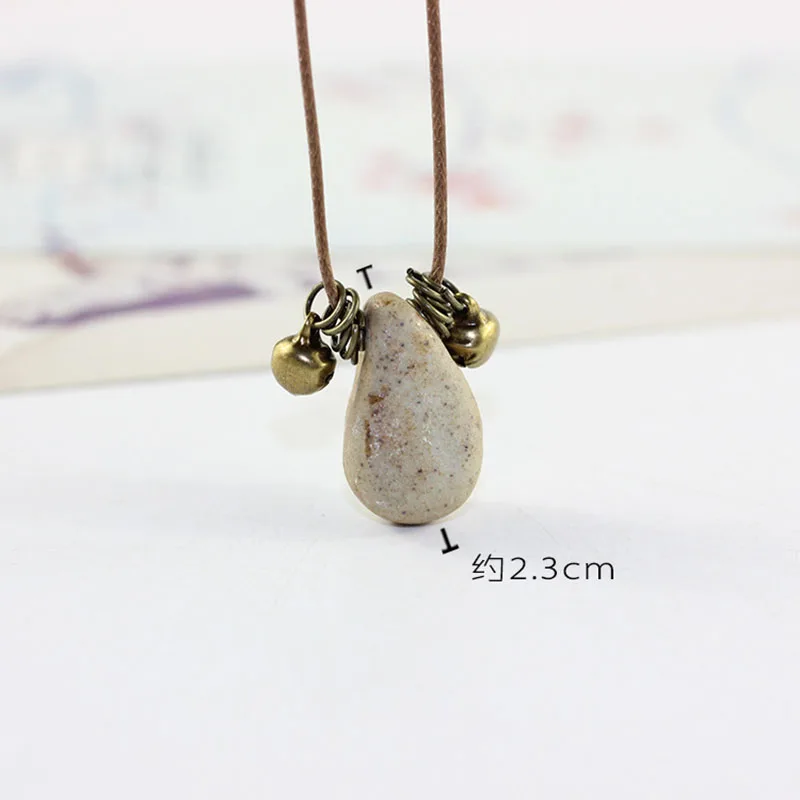 2018 fashion long chain necklace Clavicular colored stone flower Summer Bohemia Handmade ceramic choker women's sale jewel | Украшения
