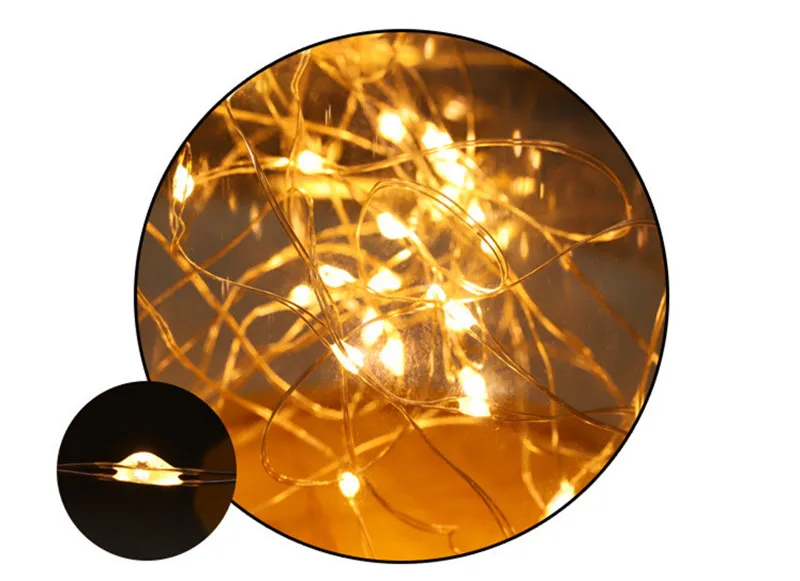 

1/2/3/5M 10-50 LEDs Christmas Garland Copper Wire LED String Lamp Fairy lights For Indoor New Year Xmas Wedding Decoration