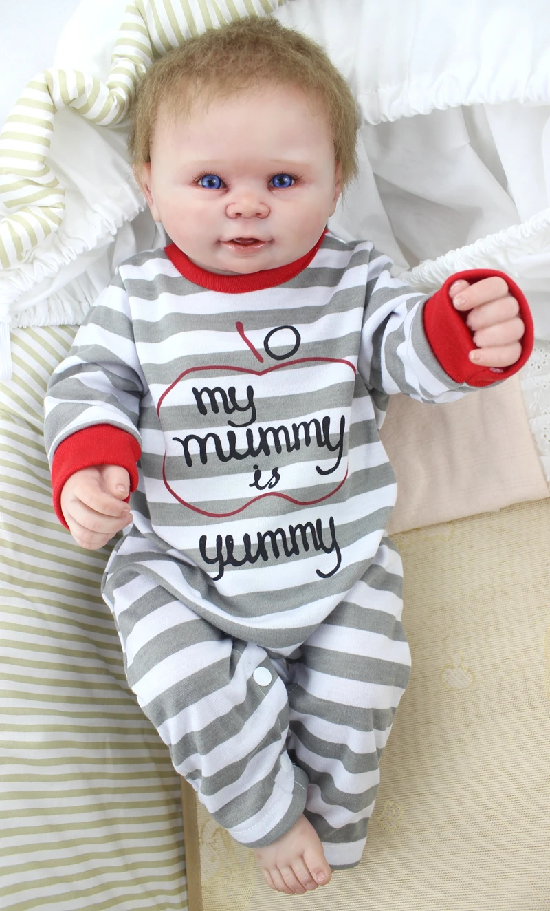 Полноразмерная силиконовая кукла реборн 55 см игрушки реалистичный игровой домик