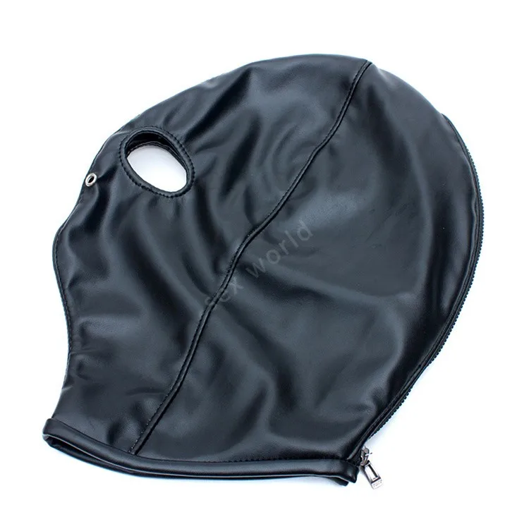 Erotic Toys Soft PU Leather Fetish Head Mask Hood Sexy Open Eye Close Mouth Bondage Restaint Adults Sex | Красота и здоровье