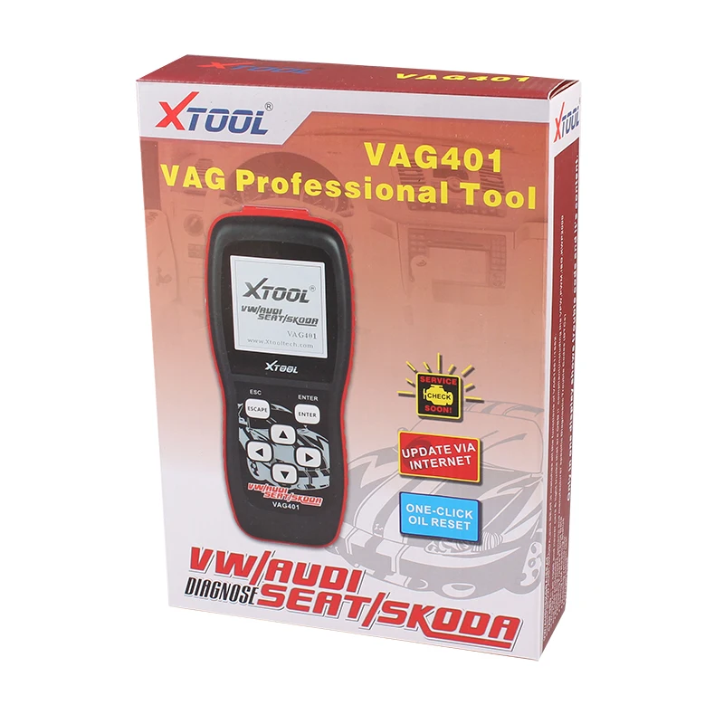 Оригинальный Xtool VAG401 OBD2 сканер для VW/Audi/Seat/Skoda VAG 401 ABS SRS считыватель кодов