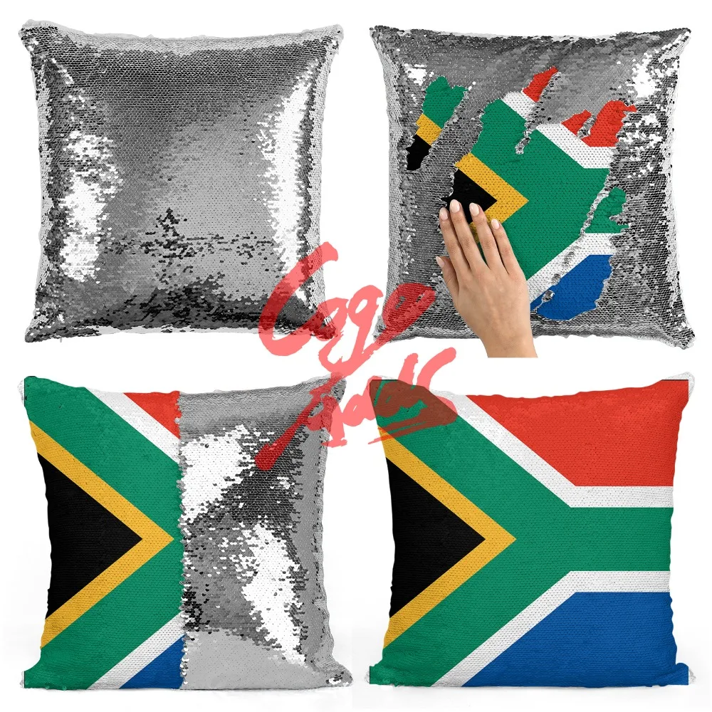 

South Africa decorative throw pillows reversible mermaid sequin pillow case cover dropshipping