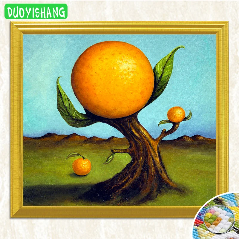 DUOYISHANG 5D DIY Алмазная картина &quotОранжевое фруктовое дерево&quot полная квадратная