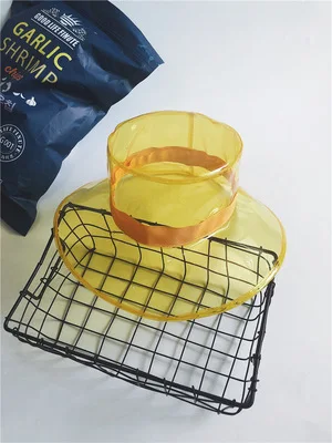 yellow Прозрачные летние шляпы Viso для пляжа женские модные ПВХ женские трендовые женские кепки для лета пласти кепки с козырьком от солнца для женщин - Цвет: yellow