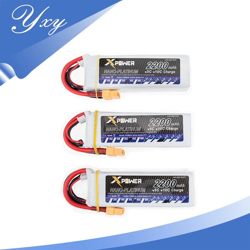 3 шт. LiPo RC Батарея 14.8 В 2200 мАч 30C-60C для вертолетов MultiCopter Quadcopter самолет | Игрушки и