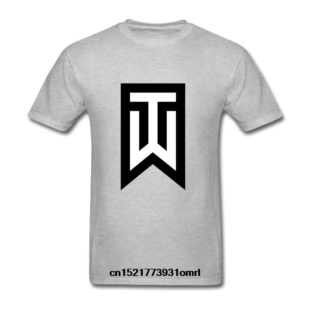 Men T shirt Tiger Woods Logo Shirt S Fashion Cotton funny t-shirt novelty tshirt women | Мужская одежда