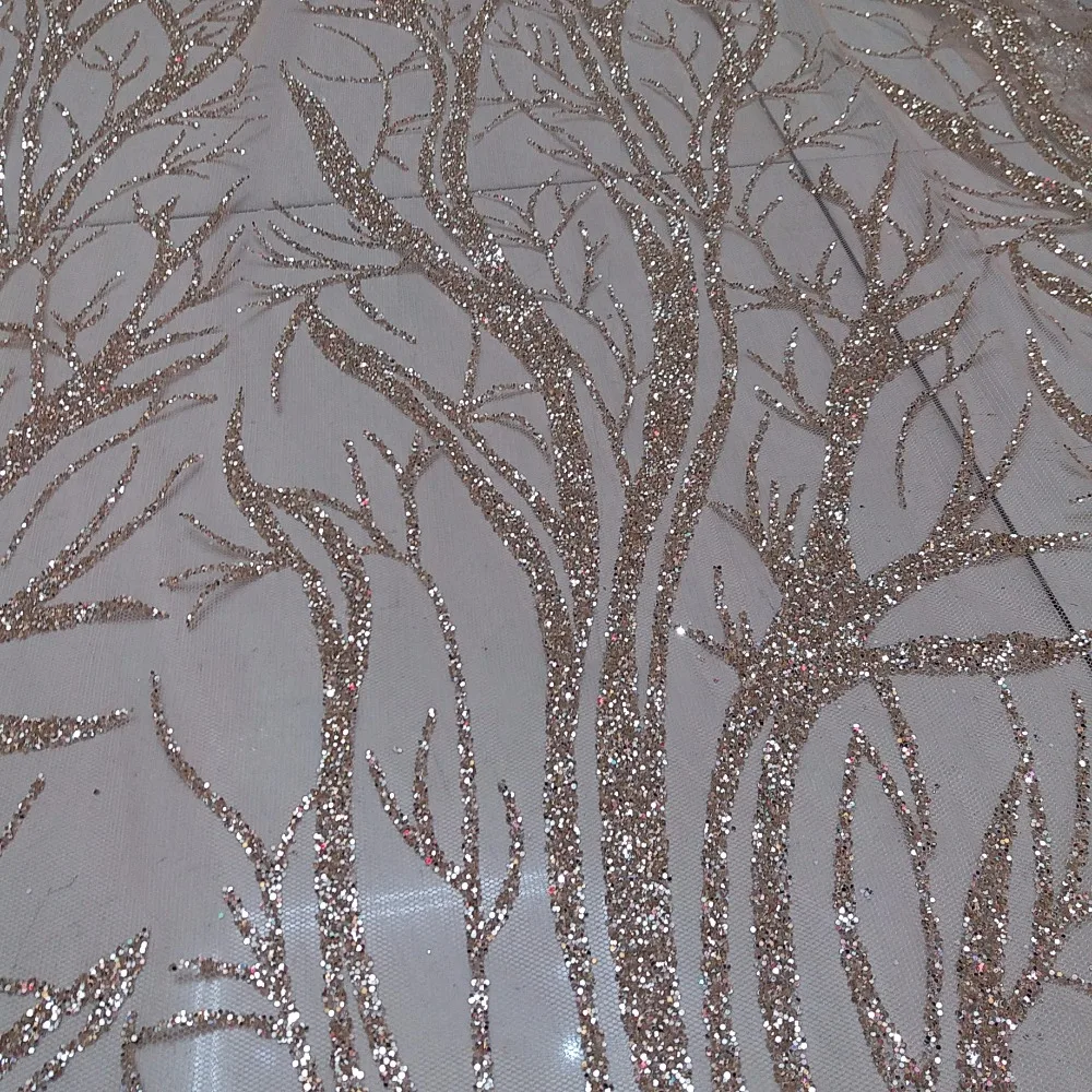 Французская пряжа популярные нигерийские Свадебные Кружева с приклеенными