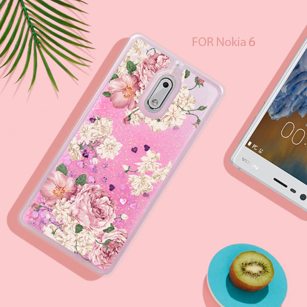 Astubia Жидкий блеск Единорог чехол для Nokia 6 силиконовый В виде ракушки 5 3 nokia6 Чехол