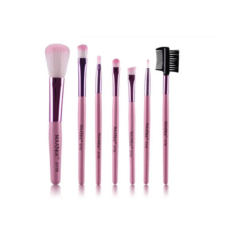 Набор профессиональных кистей для макияжа из козьей шерсти 7 шт.|makeup brush set|7pcs makeup