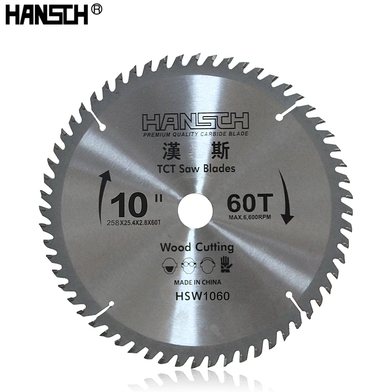 Твердосплавные дисковые пилы HANSCH 7 ''/9''/10 ''дисковые 60 зубцов для работы