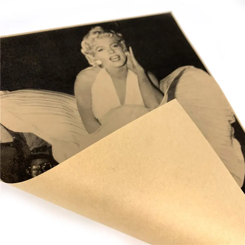 Vintage Marilyn Monroe Poster Krafts Paper Wall Sticker Bar Cafe Pub Design Home Living Room Decor Print Picture 42x30cm GGB076 | Дом и сад