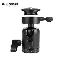 qa 01 360 degree rotating heavy duty aluminum tripod ball head ballhead with 14 round quick release plate for tripods monopods