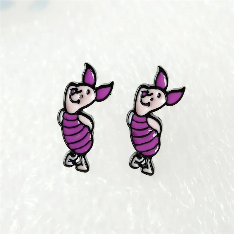 IVYYE Piglet eeyore Мода Аниме Сережка с героями мультфильмов милые серьги-гвоздики с животными для женщин девочек Дети Ювелирные изделия Рождество подарок