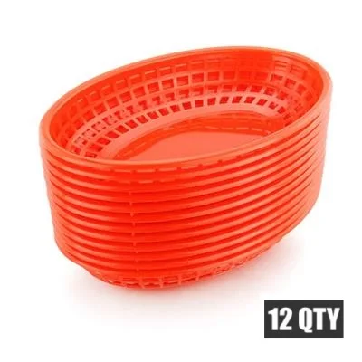 Пластиковый поднос для жарки картофеля BBO+, 6-12 шт., красный/черный