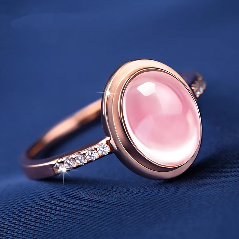 5 карат Розовый Круглый Cz Циркон Обручальное кольцо для женщин Jewelry розовое