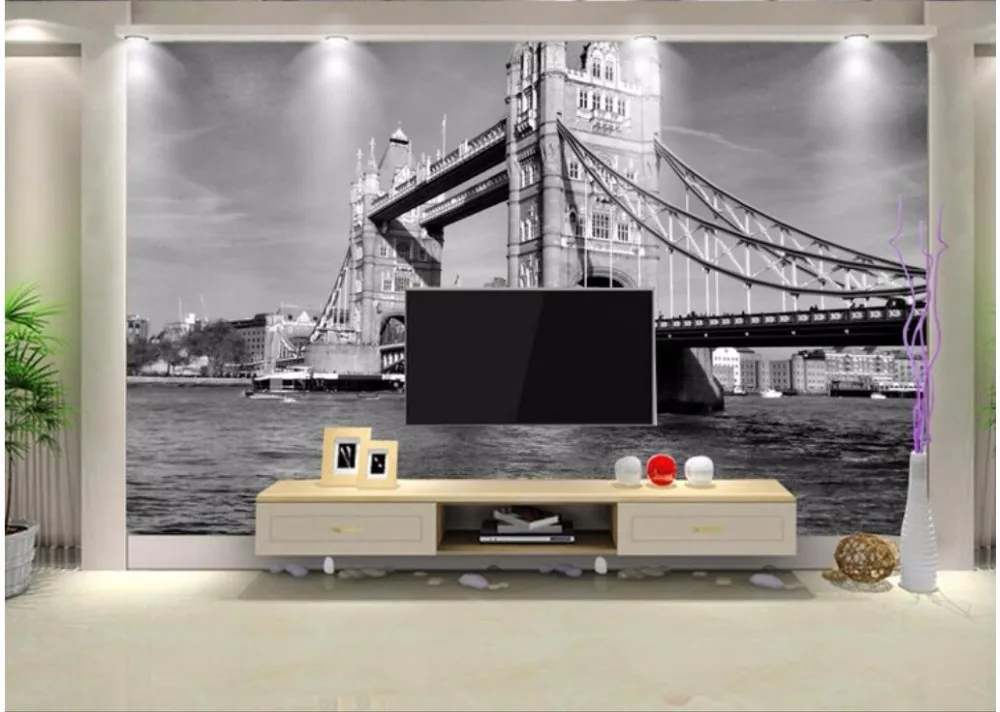 3D-обои на заказ фотообои с изображением лондонской башни моста европейских