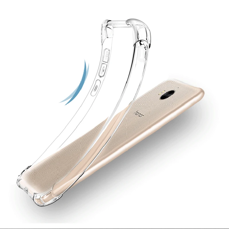 Противоударный мягкий чехол прозрачный силиконовый из ТПУ для Huawei Y5 2017/Y5 III 3/Y6