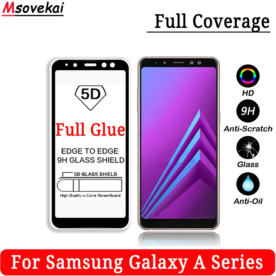 Закаленное стекло для SAMSUNG Galaxy A7 A9 2018 A6 A8 Plus A750F A9s Star Pro|Защитные стёкла и плёнки