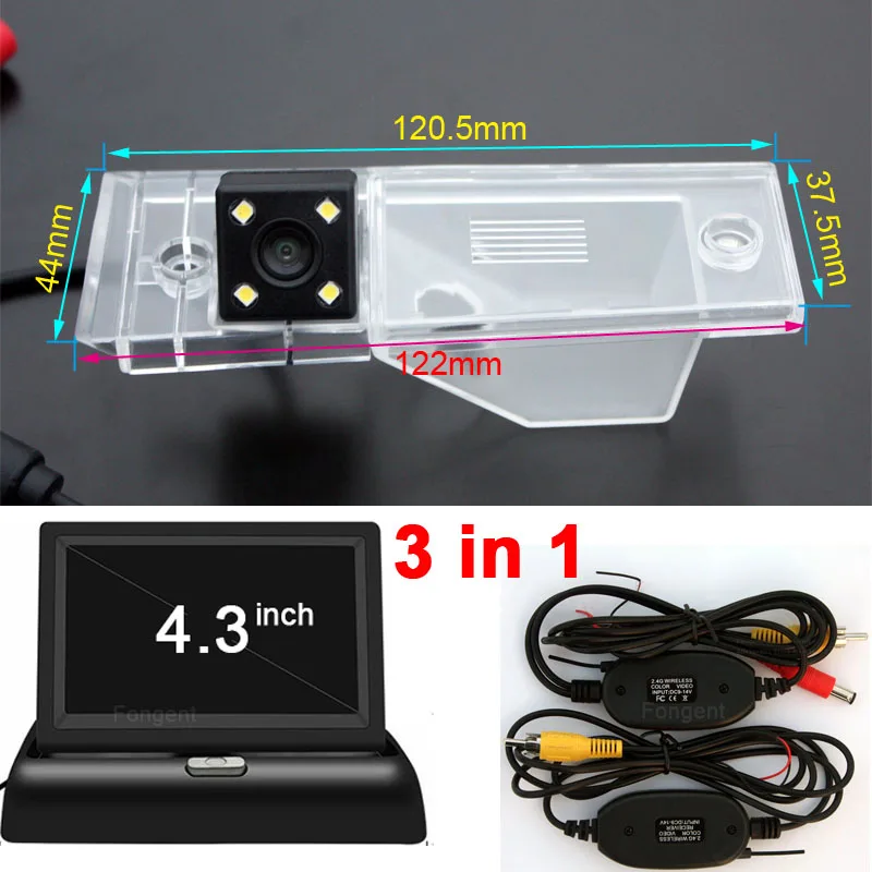 wireless monitor 4 Для Kia VQ карнавал R Sedona 2006 2007 2008 2009 2010 2011 2013 заднего вида парковочная Беспроводной Обратный монитор камеры - Название цвета: wireless monitor 4