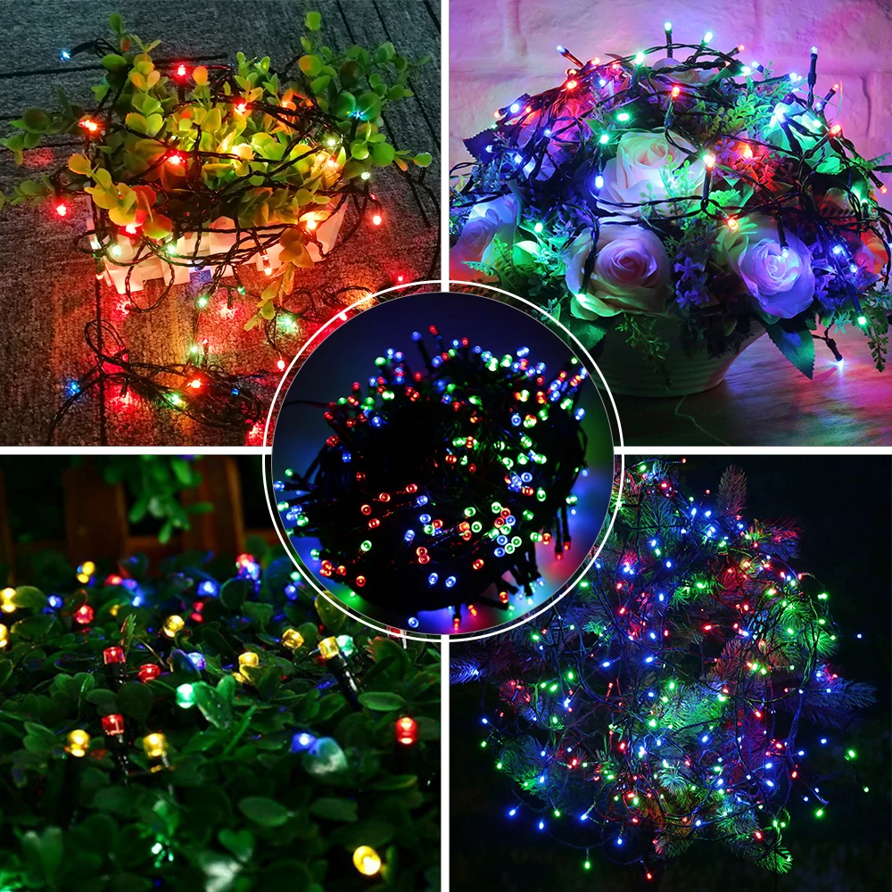 Гирлянда 100 огней 10 м 220 В 8 режимов RGB | Лампы и освещение