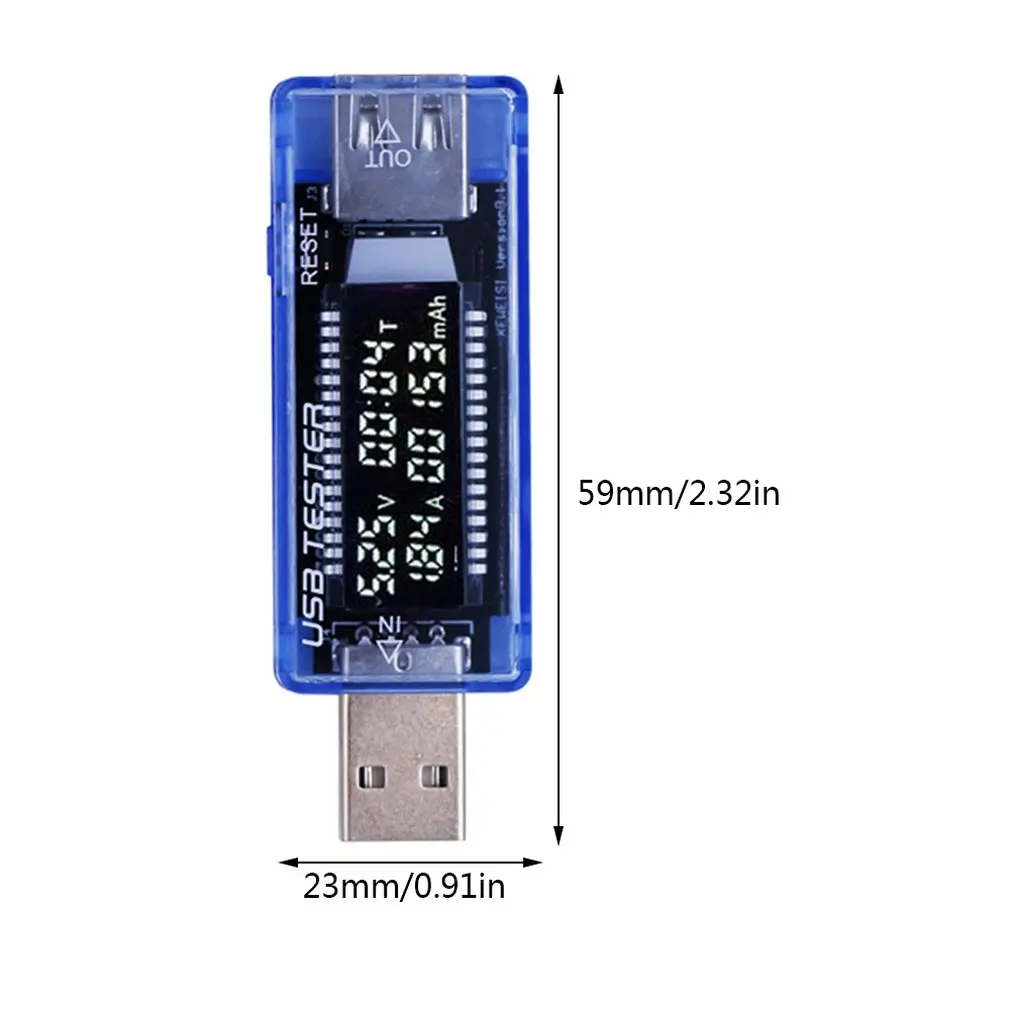 ЖК дисплей детектор Usb вольт Ток Напряжение ёмкость метр тестер Вольтметр