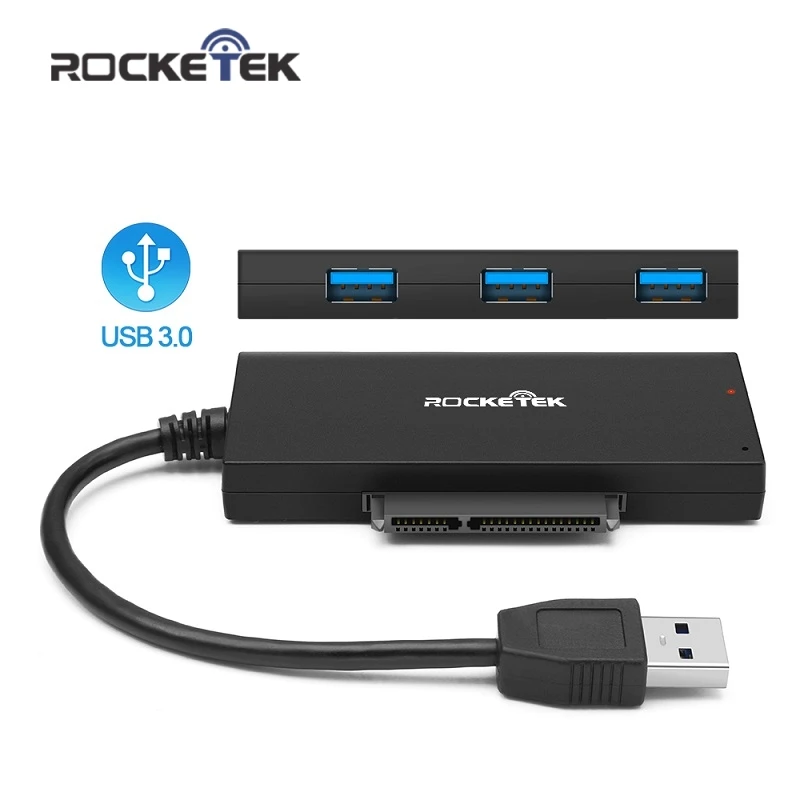 Rocketek USB 3 0 концентратор порт 2 5 SATA адаптер разветвитель питания жесткий диск SSD HDD к