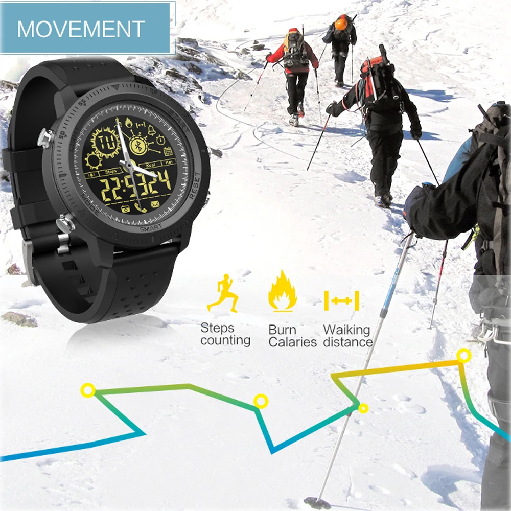 SENBONO NX02 Смарт часы шагомер калории спортивные цифровые наручные Bluetooth IP68