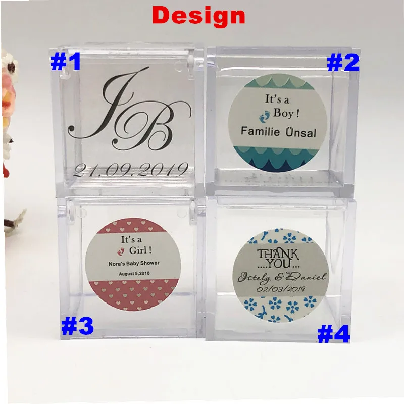 24 шт./лот прозрачная подарочная коробка сделай сам для свадьбы Baby Shower сувениры