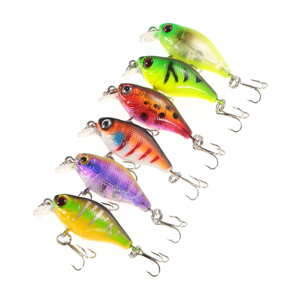 Lixada 6 шт. Дайвинг Crankbait рыболовные приманки 4 г 43 мм 0 3 м искусственная приманка