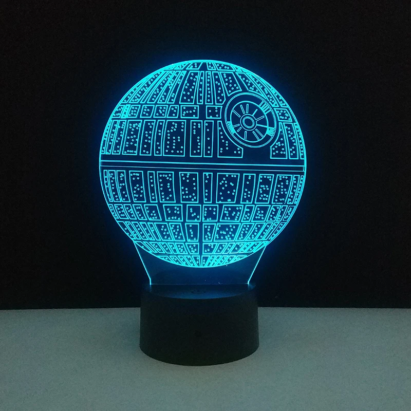 4 шт./лот Звездные войны ночник 3D светодиодный ночной Светильник Сокол Миллениум Звезда смерти Дарт Вейдер R2D2 USB настольные лампы домашний ночник