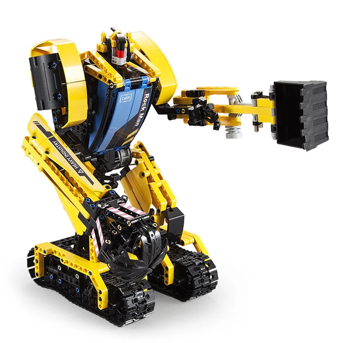 CaDA C51026 экскаватор Интеллектуальный RC строительные блоки игрушка Megalithic Робот 2 в 1