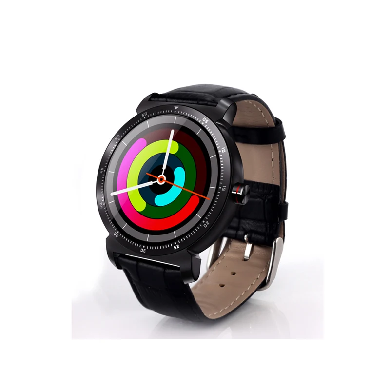 leather black K7 Смарт часы Полный сенсорный экран Bluetooth Вызов пульсометр Шагомер Smartwatch для мужчин подключение Android IOS pk k88hplus - Цвет: leather black