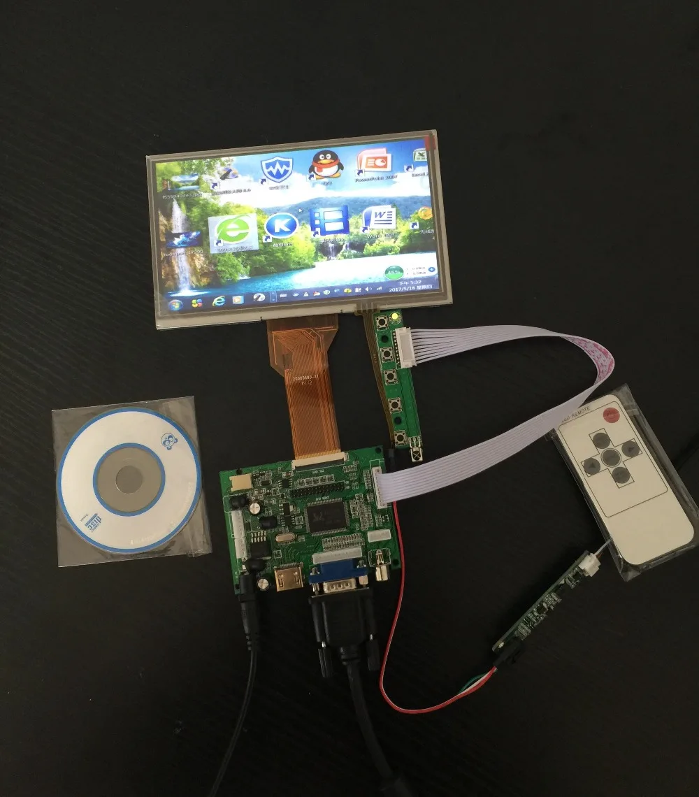 Плата контроллера HDMI VGA 2AV 50PIN TTL LVDS с 7 TFT ЖК панелью модуль сенсорная панель для