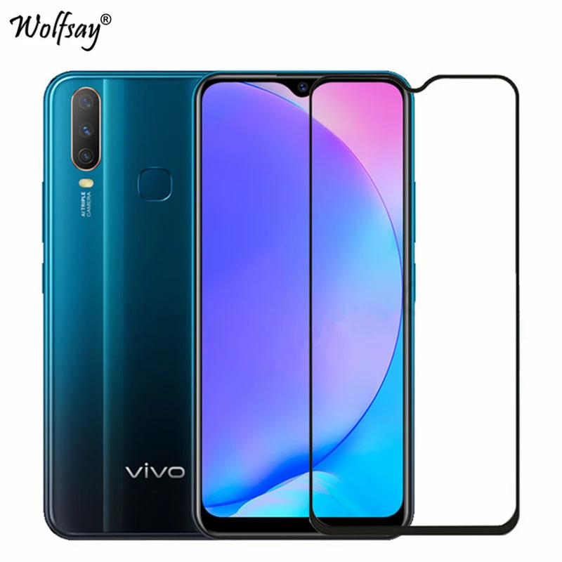 Защитное стекло с полной проклейкой для Vivo Y17 Y3 2 шт. | Мобильные телефоны и