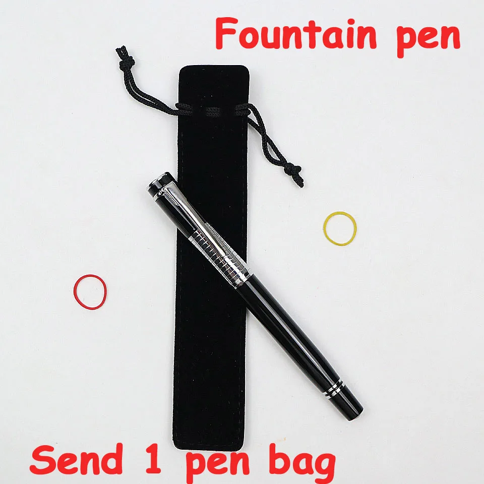 1Pcs Fountain pen Высококачественная металлическая шариковая ручка, роскошная перьевая ручка 0,7 мм, синие/черные чернила, Заправка для бизнеса, письма, офиса, школы, принадлежности - Цвет: 1Pcs Fountain pen