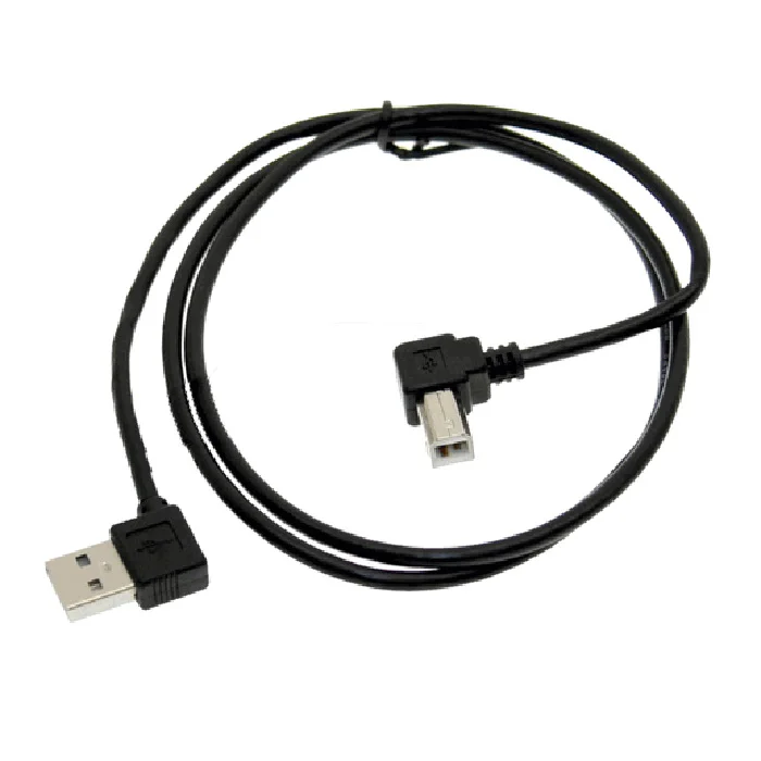 Правый и левый угол USB 2 0 A папа на B Тип BM сканер для принтера под прямым углом 90