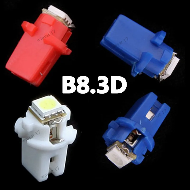 20 шт. T5 B8.3d b8.3 8.3d Led SMD лампа Автомобильный датчик Speedo Dash приборная панель DC12v Синий