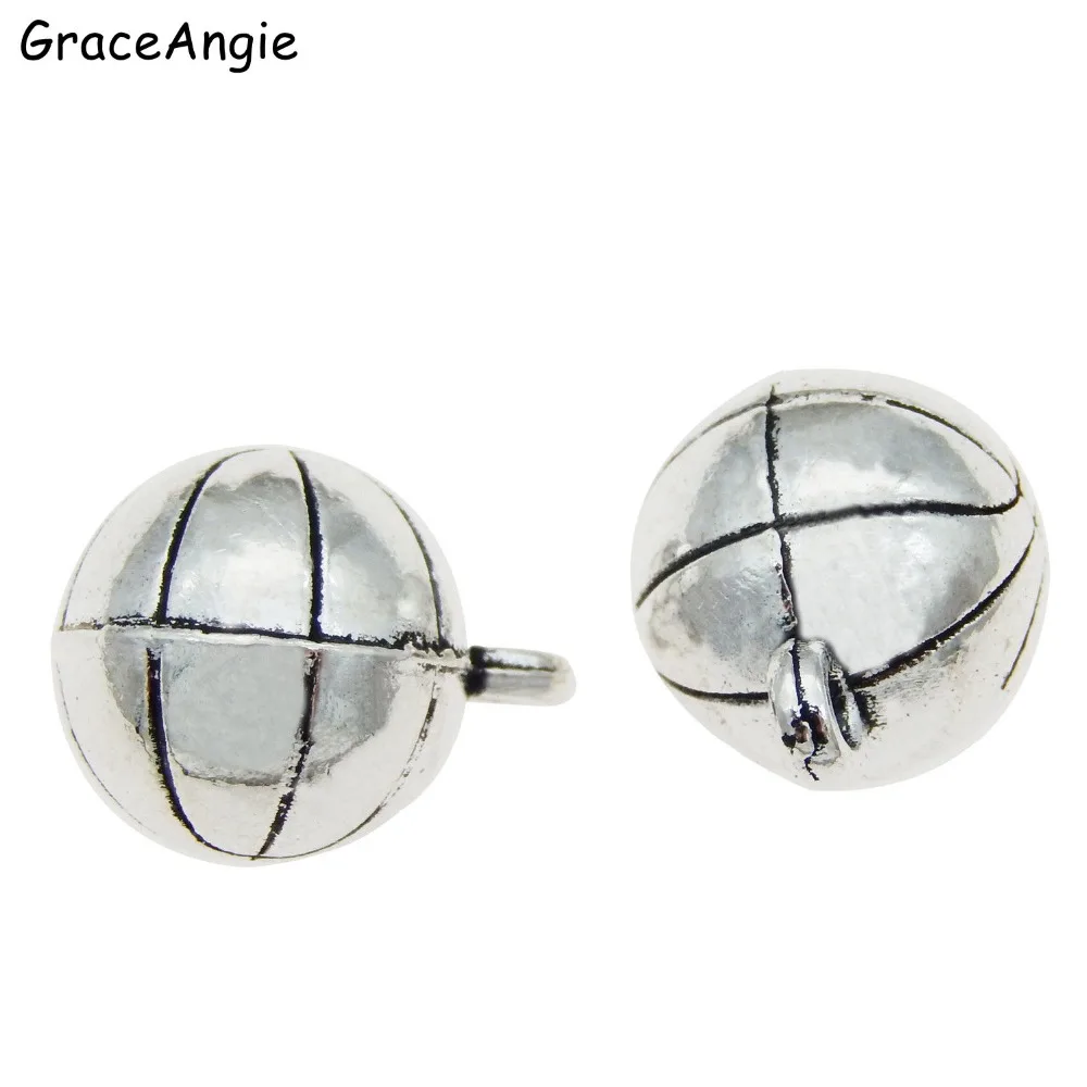 GraceAngie 5pcs Antique Basketball charm pendant DIY Bracelet Zinc Alloy Necklace Jewelry Making Crafts FindingColor | Украшения и