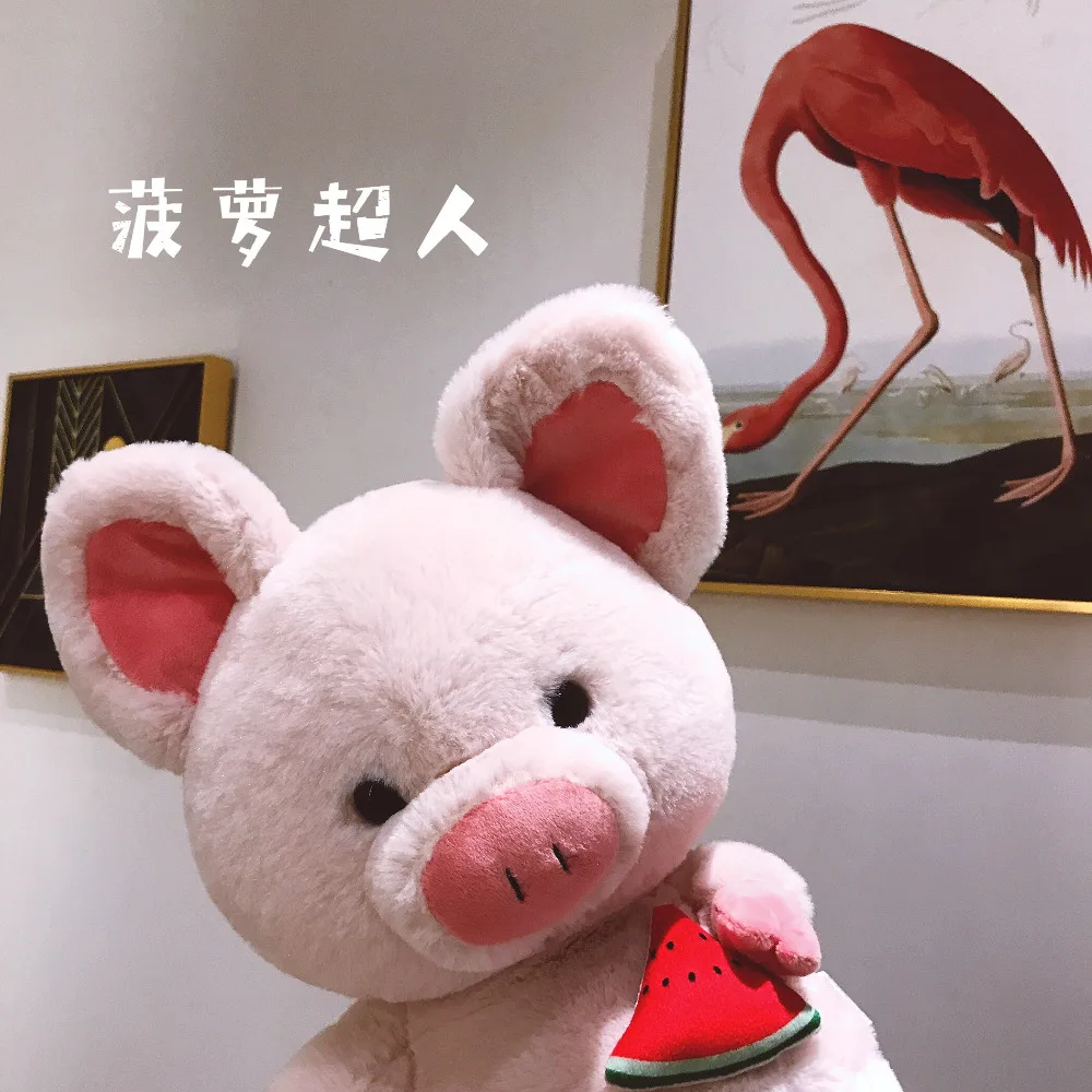 Candice guo! Супермилая плюшевая игрушка милый пушистый арбуз свинка шарф мягкая