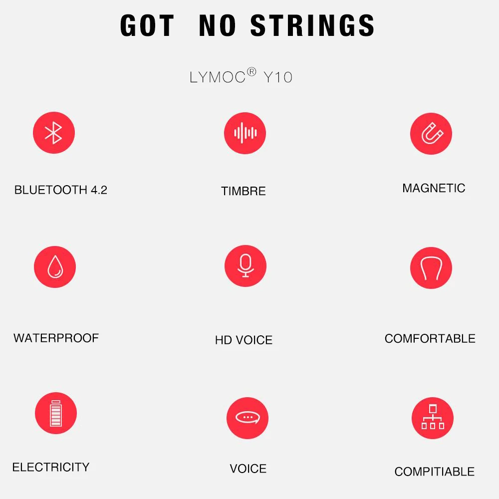 Y10 Спортивные Беспроводные наушники Bluetooth водостойкие HiFi бас гарнитура шум