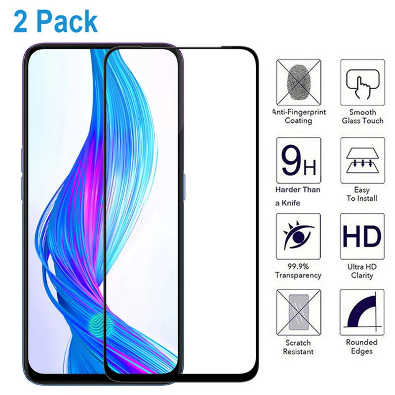 2 шт/лот 3D полный Клей закаленное стекло для OPPO Realme X защитная пленка экрана RMX1901 |