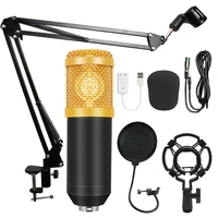 bm 800 condenser audio 3 5mm wired studio microphone vocal recording ktv karaoke microphone set mic wstand for computer