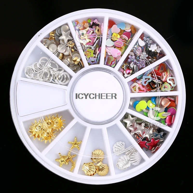 ICYCHEER 3D нейл арта блестящие стразы акриловая заклепка заклепки украшения для
